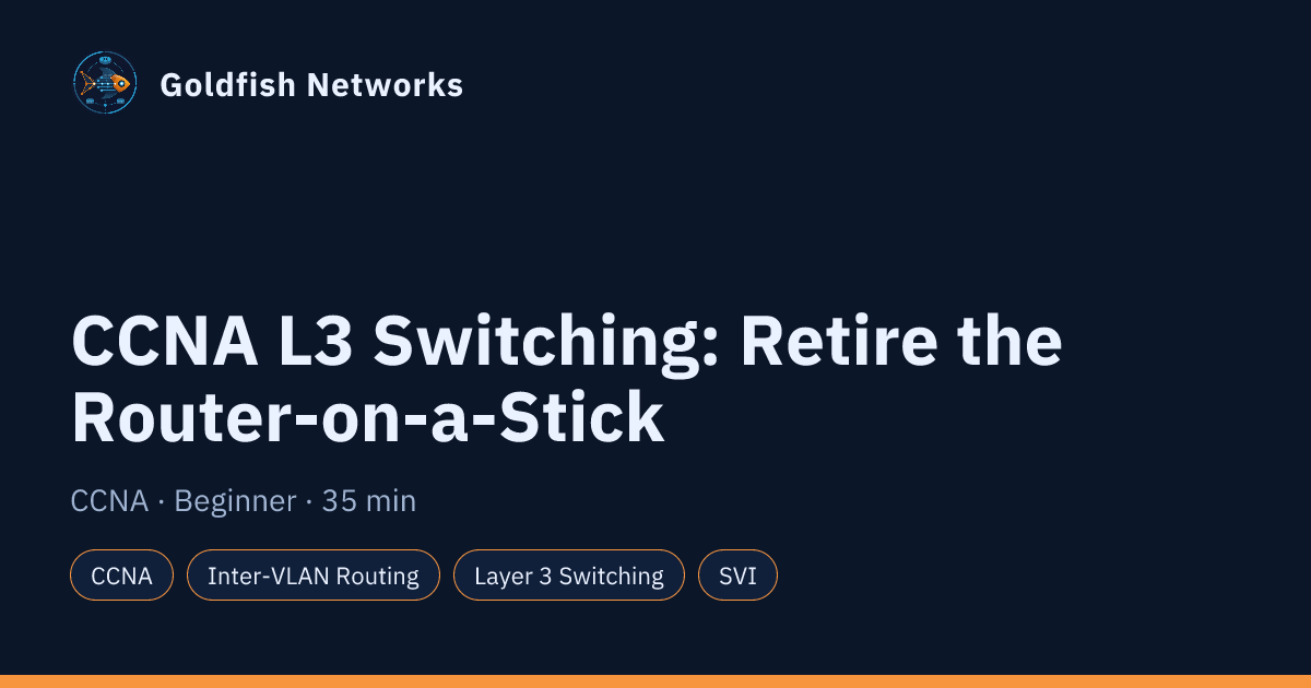CCNA L3 Switching: Retire the Router-on-a-Stick Lab
